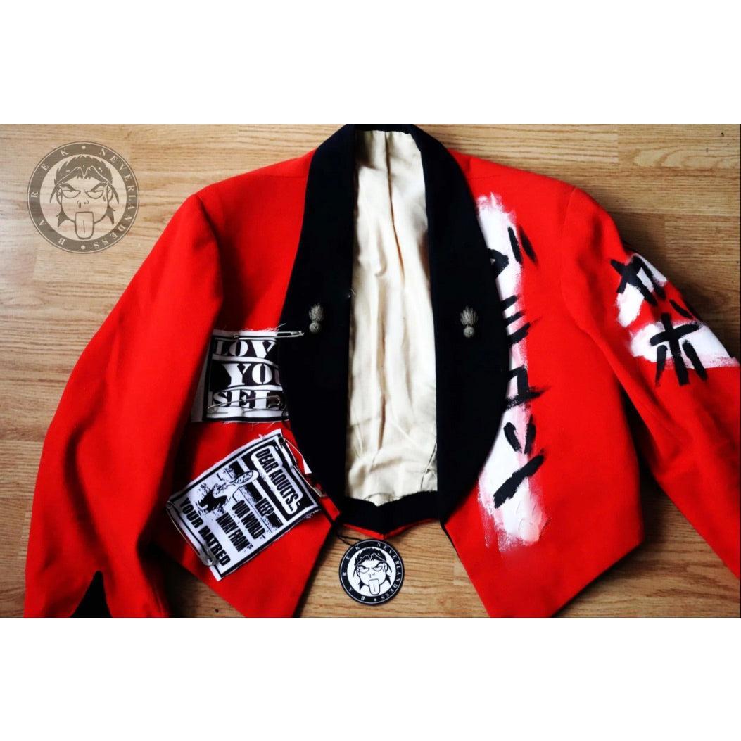 Lady Diana Customized Red Velvet Jacket