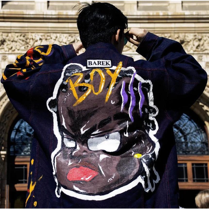“CITY 91" Dark Blue Customized Denim Jacket
