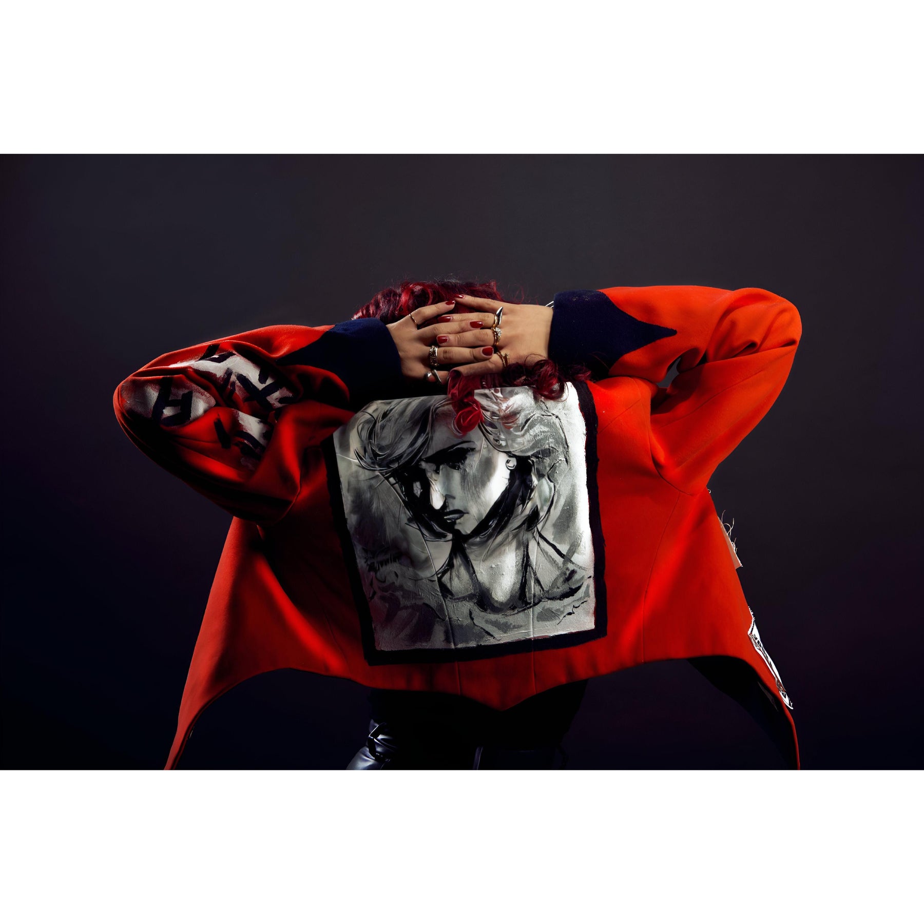 Lady Diana Customized Red Velvet Jacket