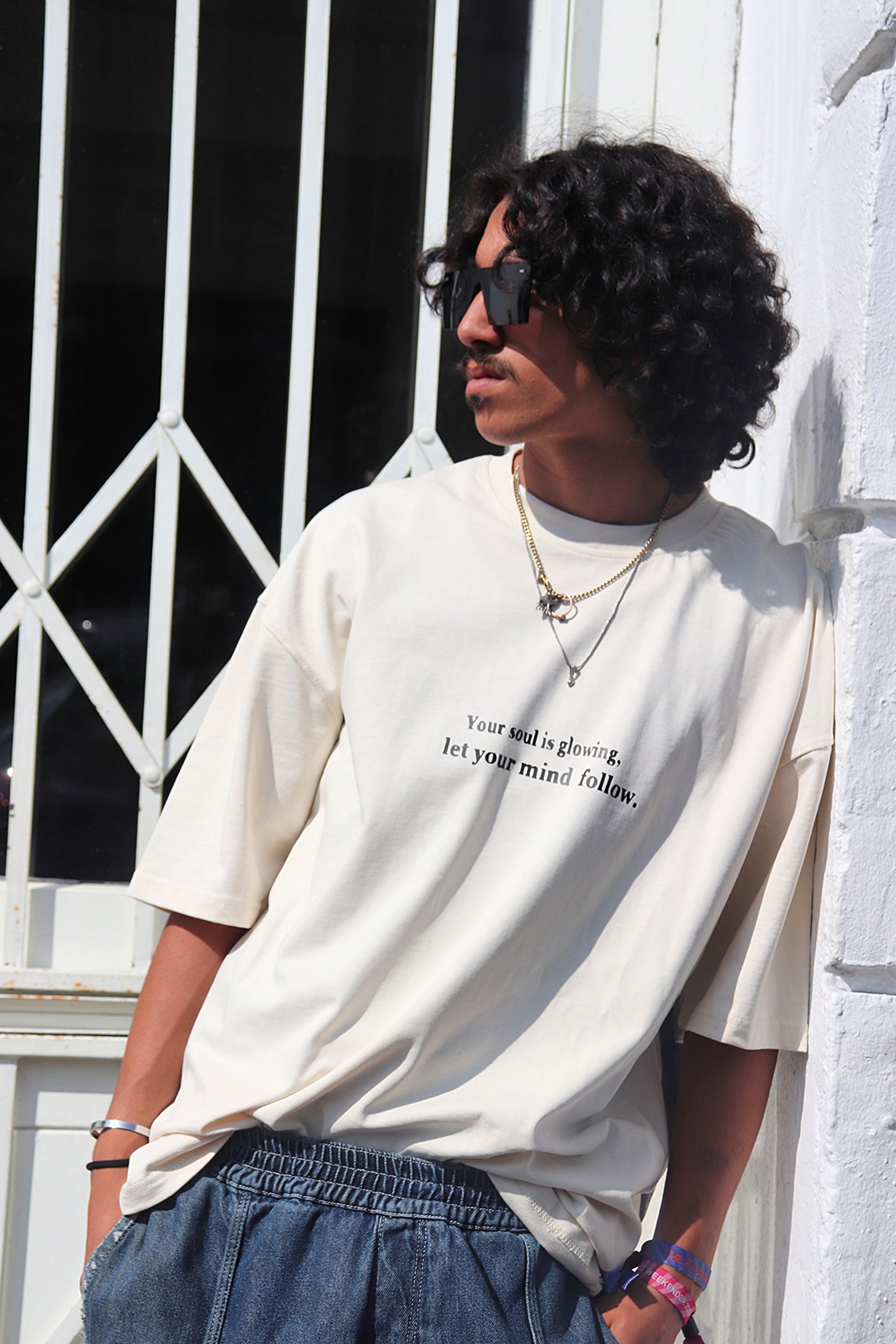 Oversized Sand T-shirt Cream color Edition