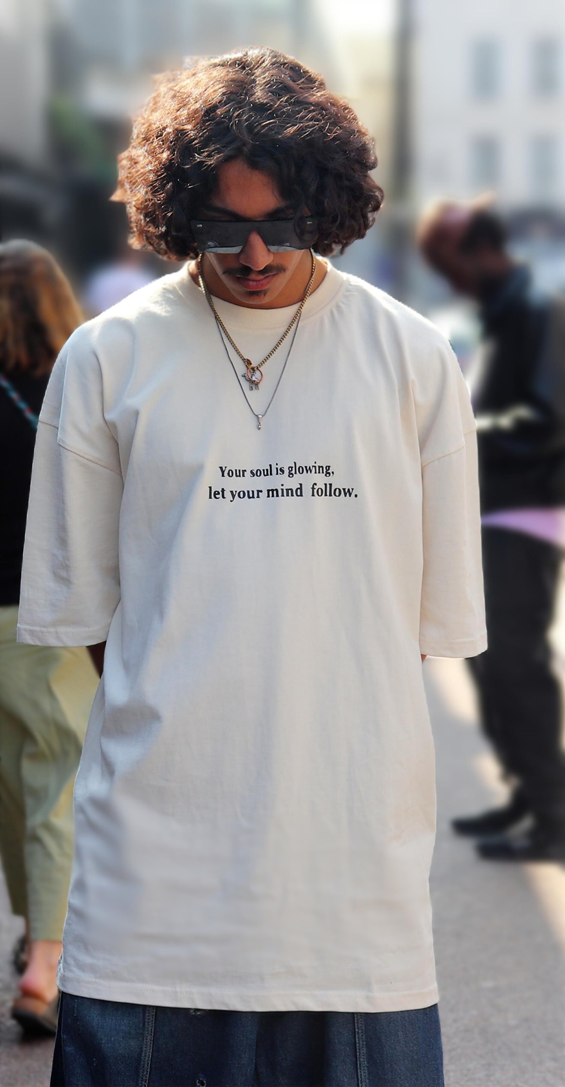 Oversized Sand T-shirt Cream color Edition