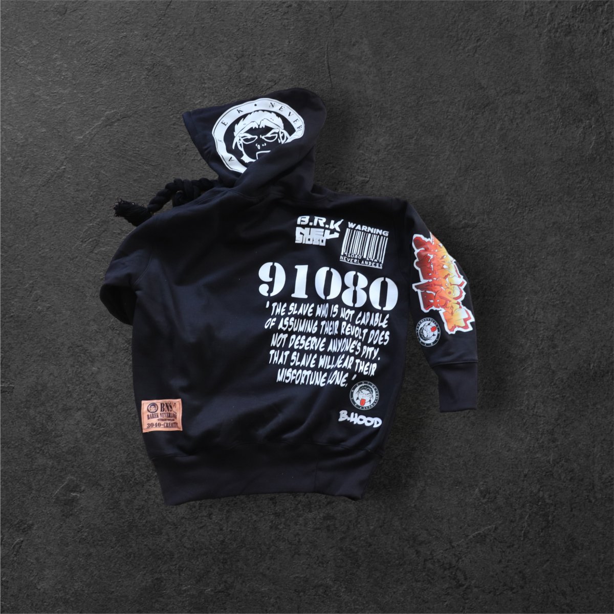 "Big Hood" 4.0 Oversized Black Hoodie