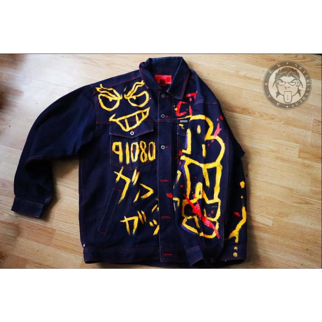 “CITY 91" Dark Blue Customized Denim Jacket