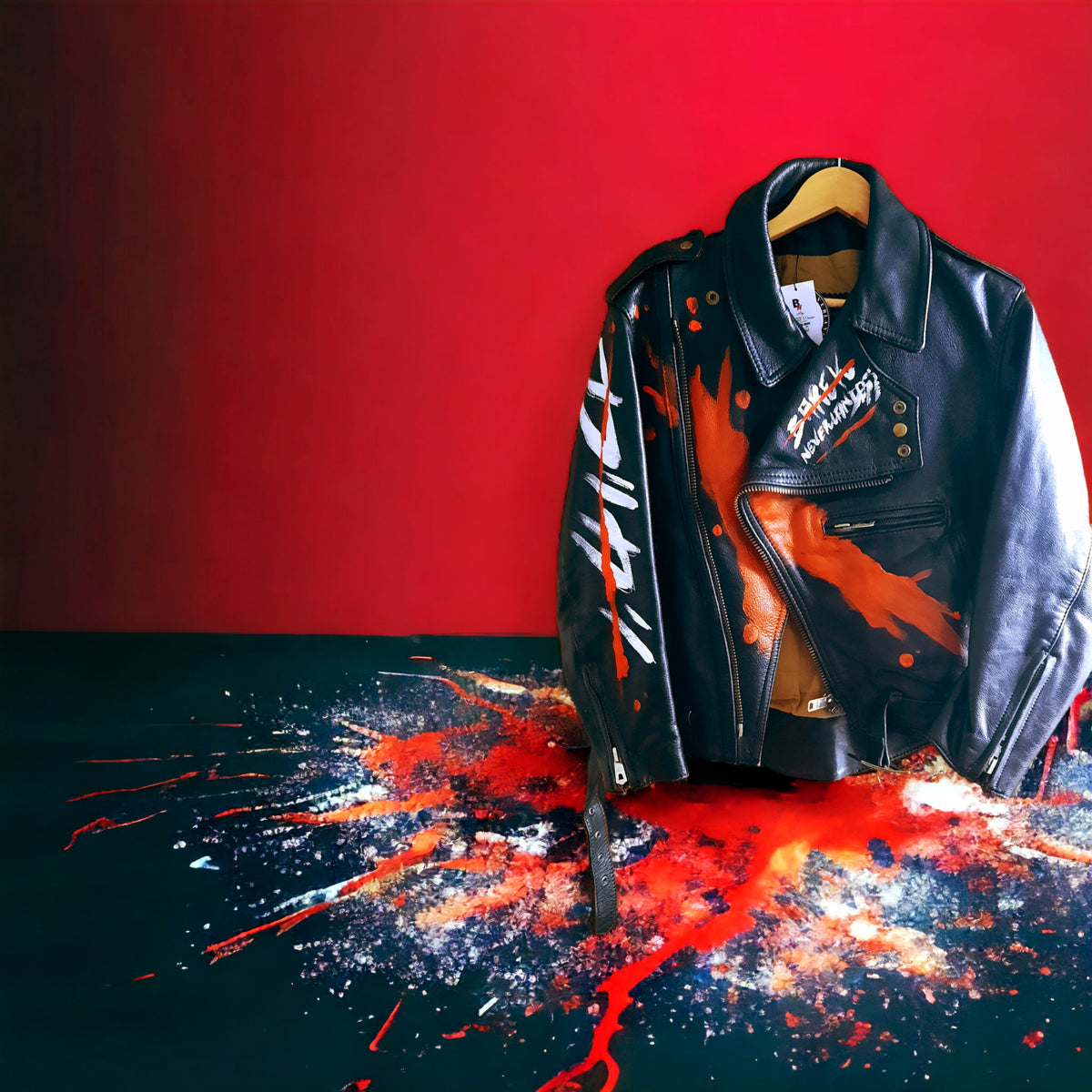 "Tentation" Biker Fitted Leather Jacket Woman