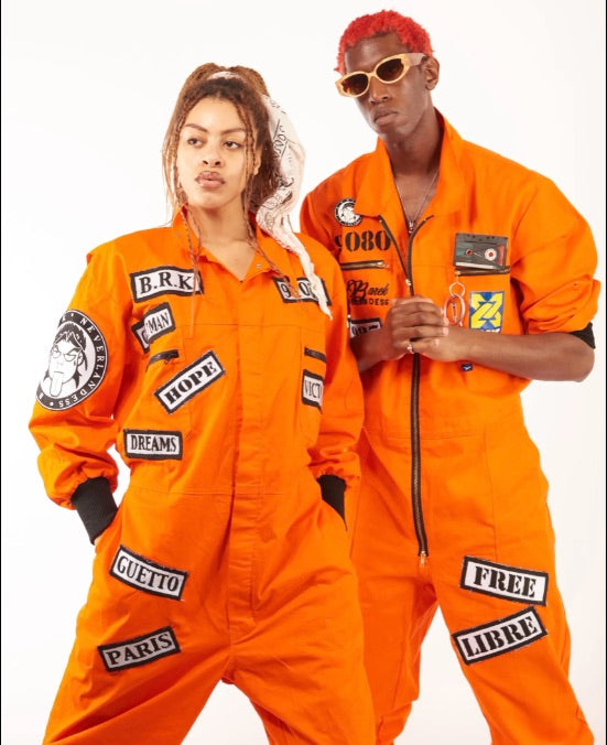 “Guetto Dreams” Oversized Orange Jumpsuit