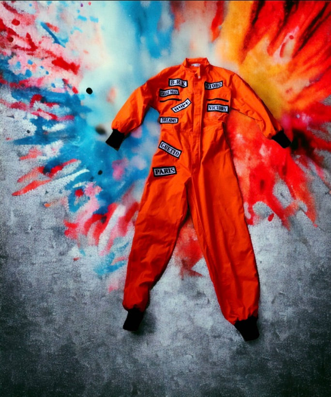 “Guetto Dreams” Oversized Orange Jumpsuit