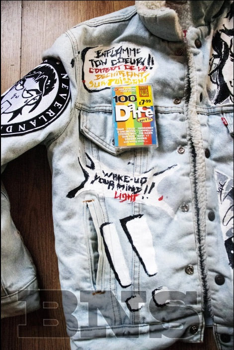 "Urban Cipher” Medium Wash Oversized Denim Jacket