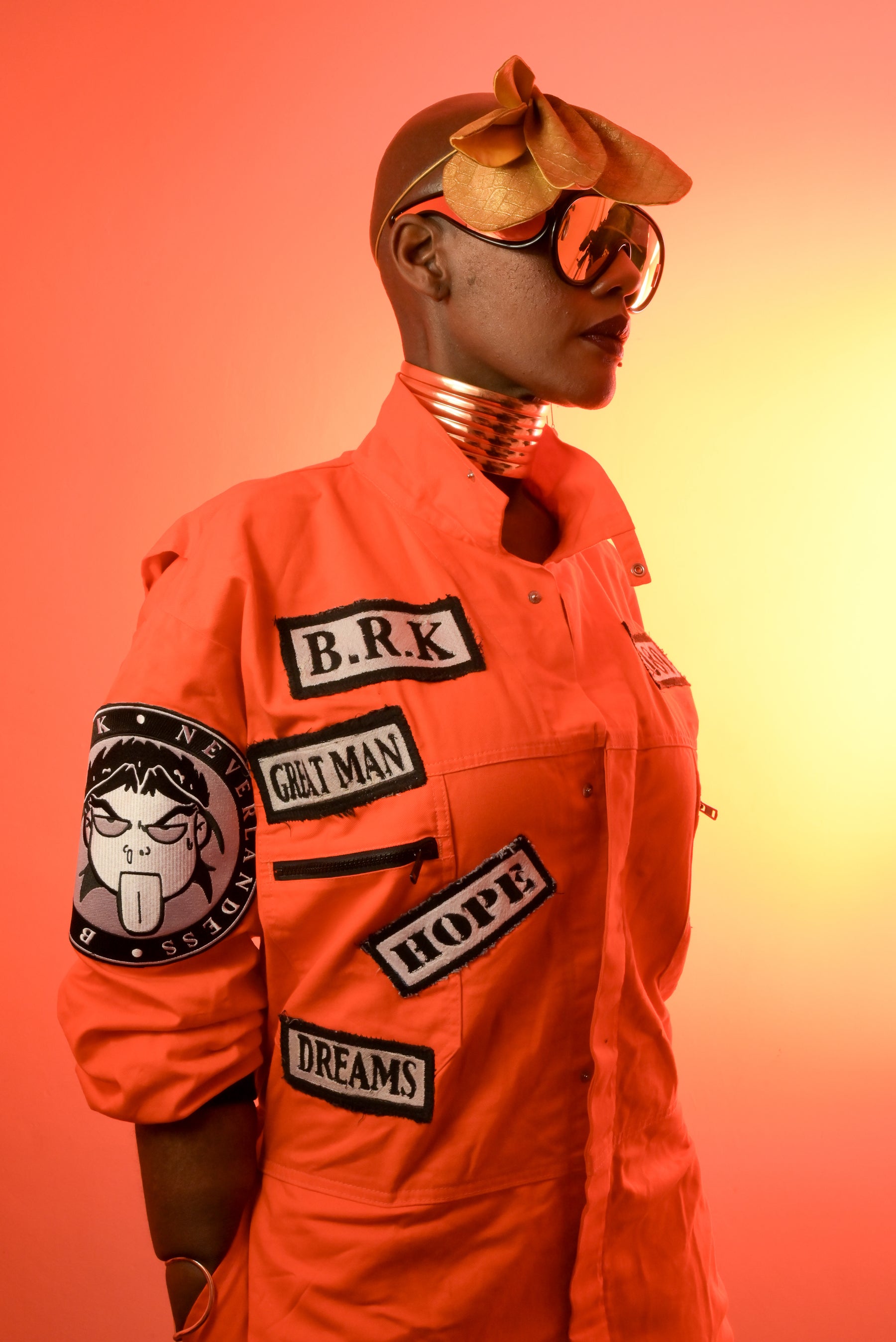 “Guetto Dreams” Oversized Orange Jumpsuit