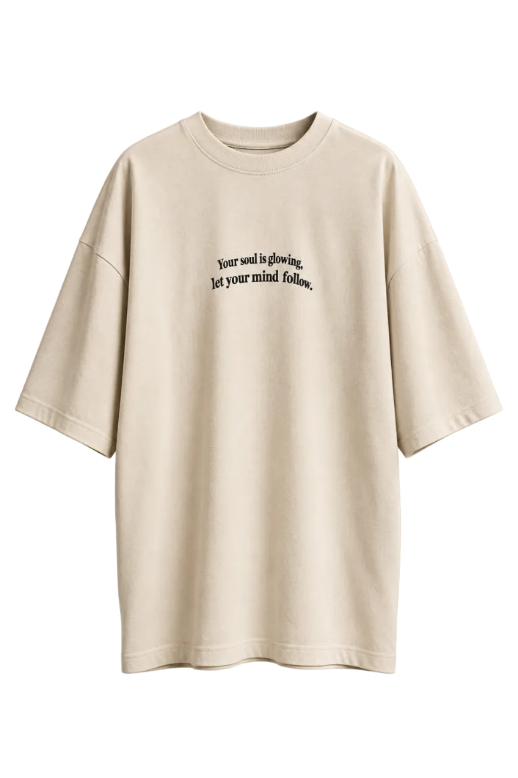 Barek Neverlandess London streetwear - Oversized Sand T-shirt Cream color Edition unique designer fashion artwork