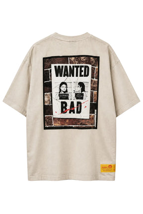 Barek Neverlandess London streetwear - Oversized Sand T-shirt Cream color Edition unique designer fashion artwork