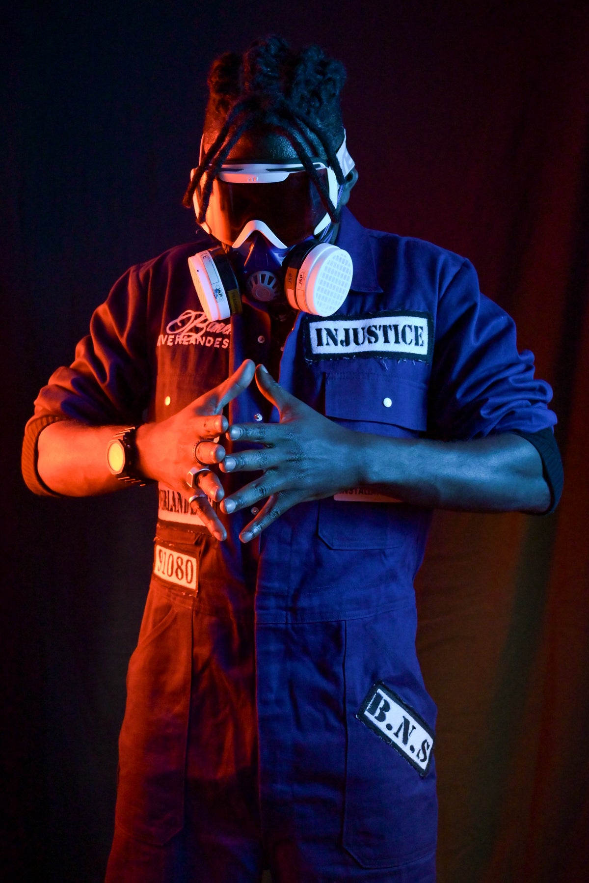 “Midnight Code” Oversized Navy Jumpsuit