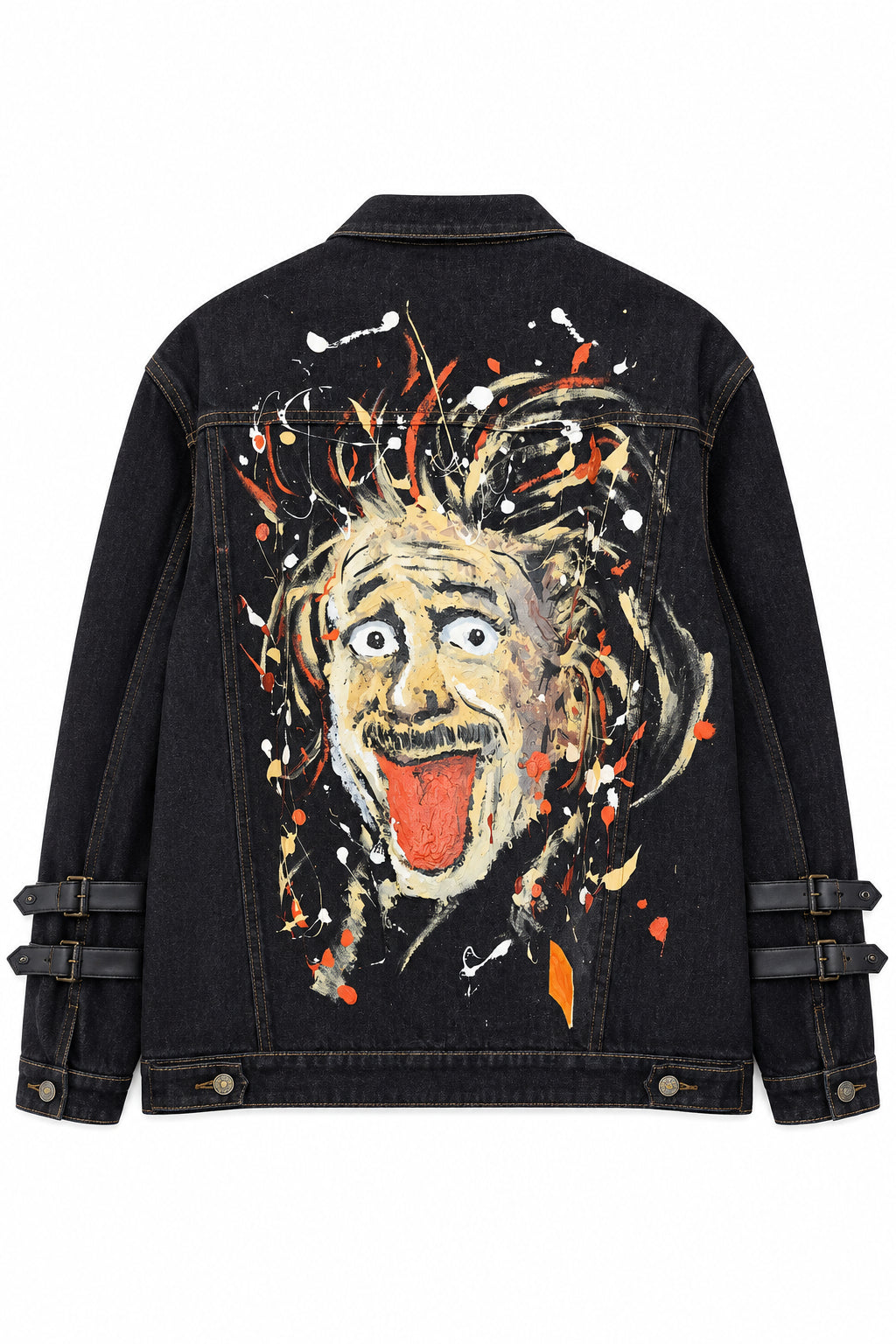"Albert Einstein" Denim Jacket Oversized