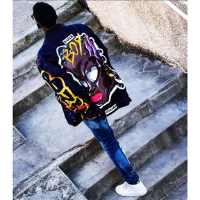 “CITY 91" Dark Blue Customized Denim Jacket
