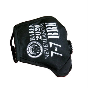 Barek Neverlandess London streetwear - The "7-7 BRK" Face Mask Barek Neverlandess unique designer fashion artwork