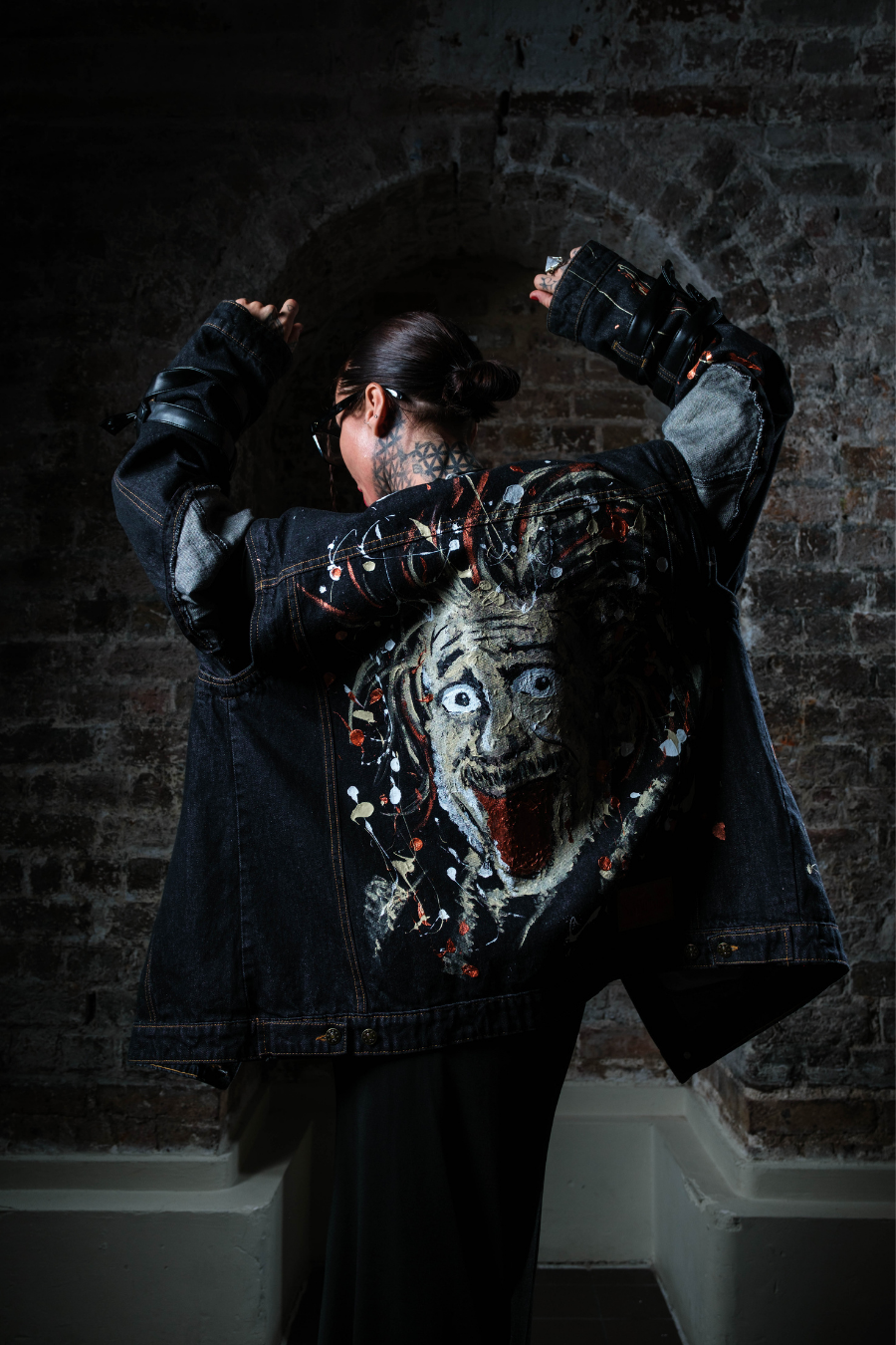 "Albert Einstein" Denim Jacket Oversized