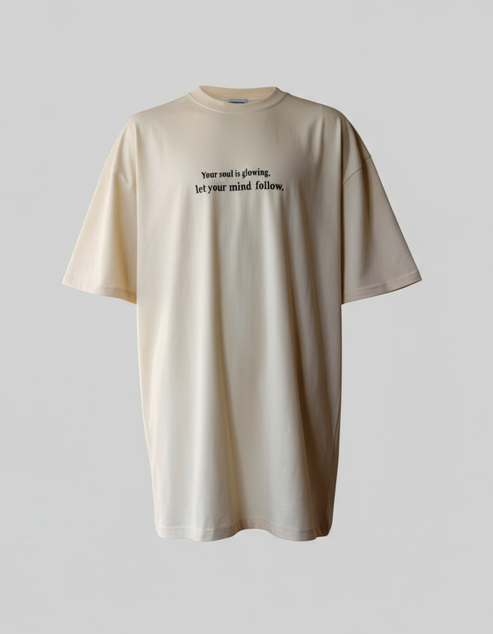 Oversized Sand T-shirt Cream color Edition