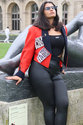 Lady Diana Customized Red Velvet Jacket