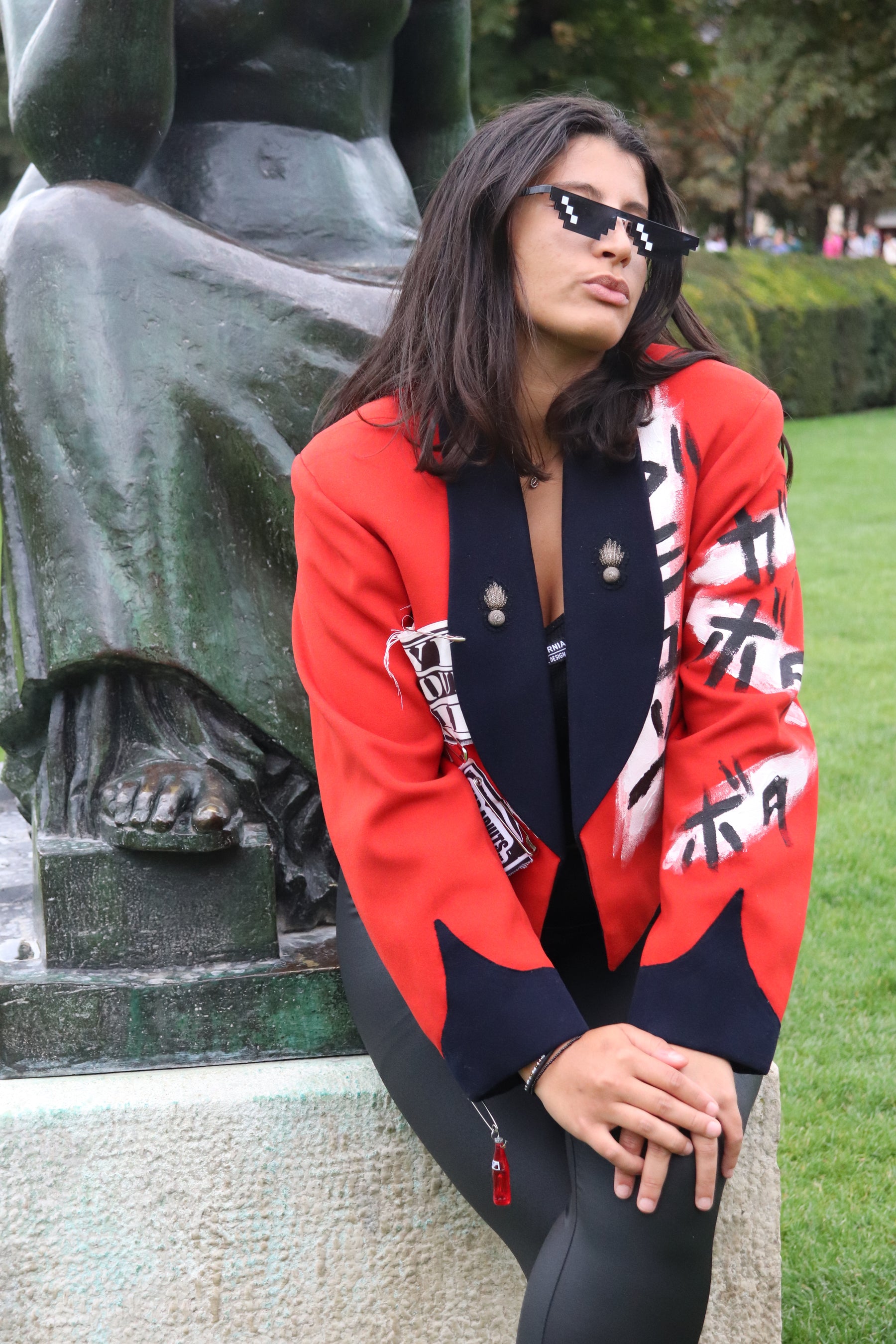 Lady Diana Customized Red Velvet Jacket