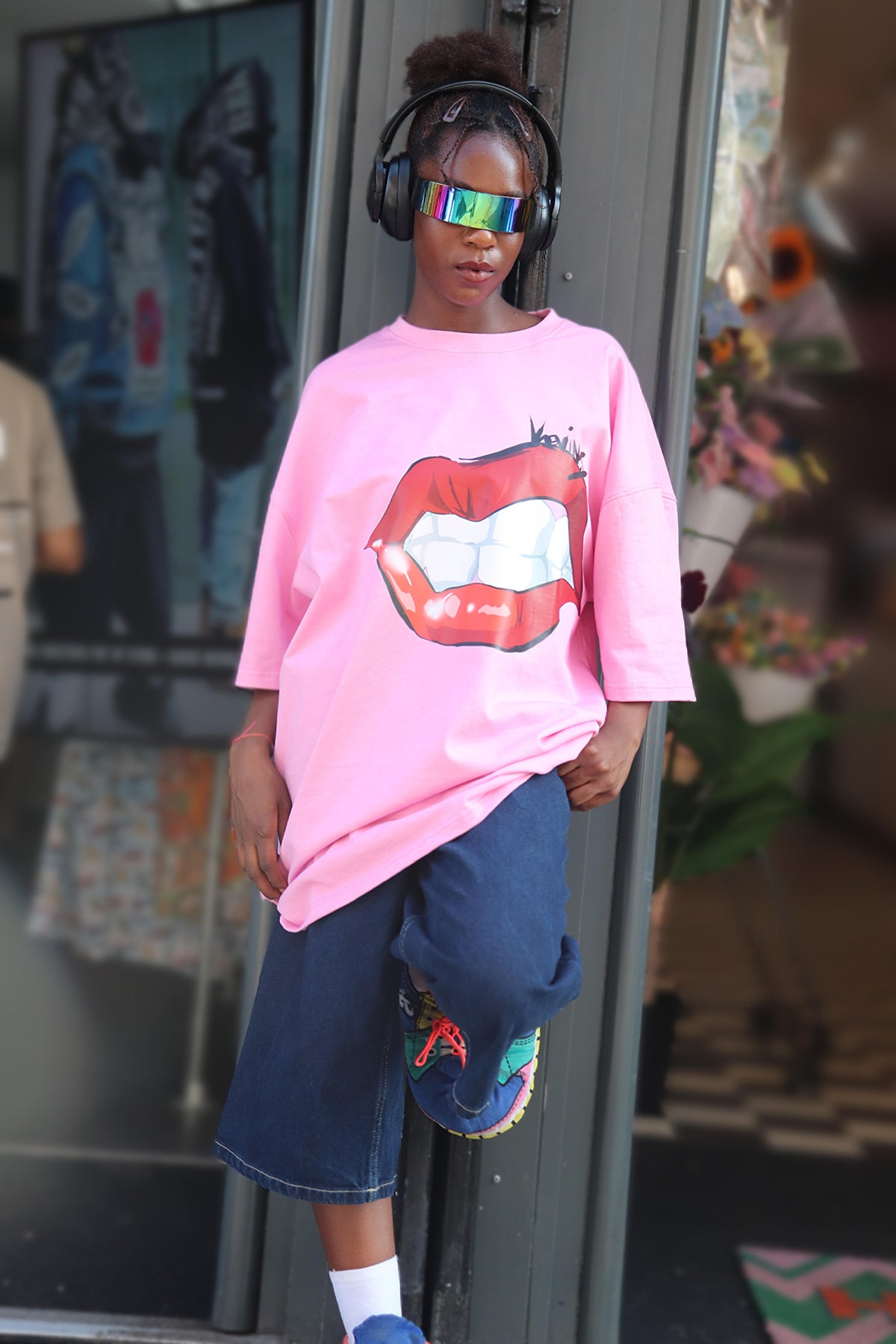 Oversized Pink T-shirt – Mouth Edition