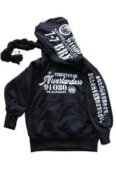 Barek Neverlandess London streetwear - "Big Hood" 6.0 Oversized Black Hoodie unique designer fashion artwork