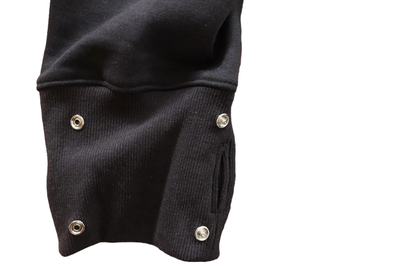 Barek Neverlandess London streetwear - "Big Hood" 2.0 Oversized Black Hoodie unique designer fashion artwork