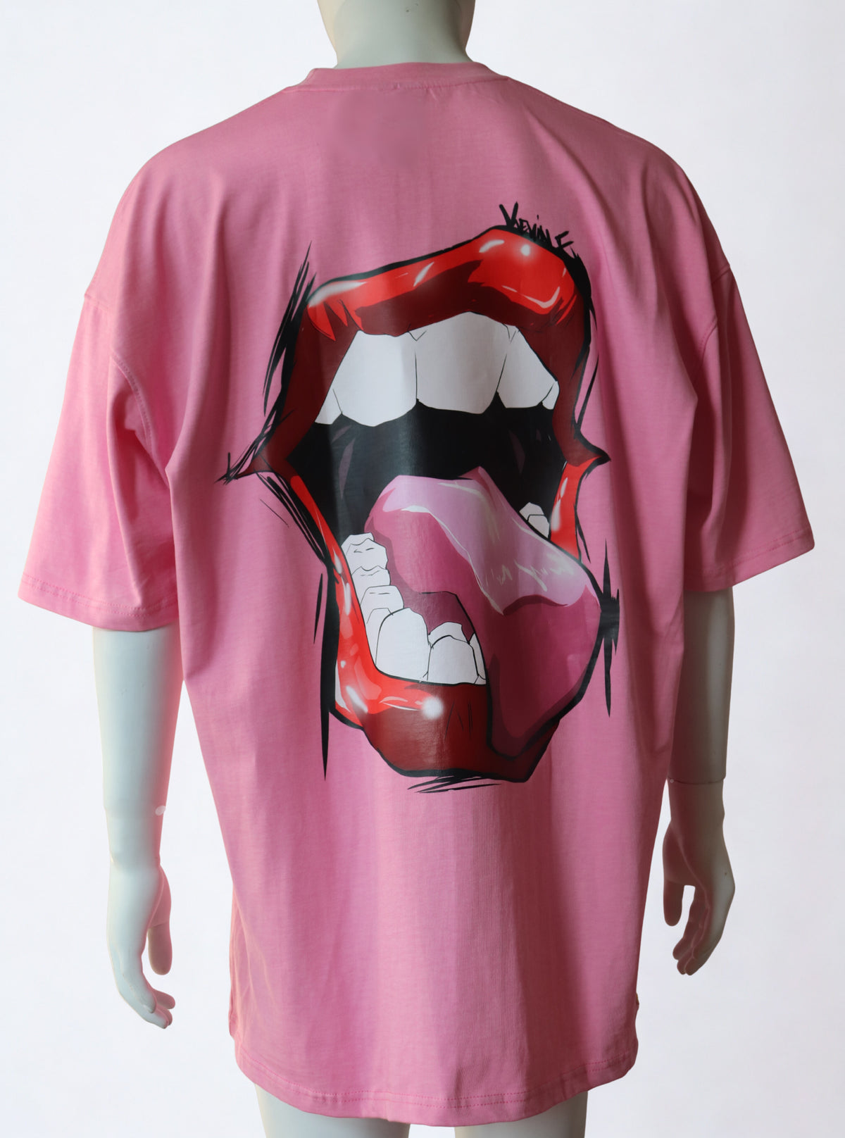 Oversized Pink T-shirt – Mouth Edition