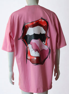 Oversized Pink T-shirt – Mouth Edition